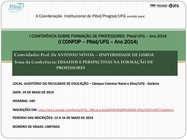 convite I conferência pibid