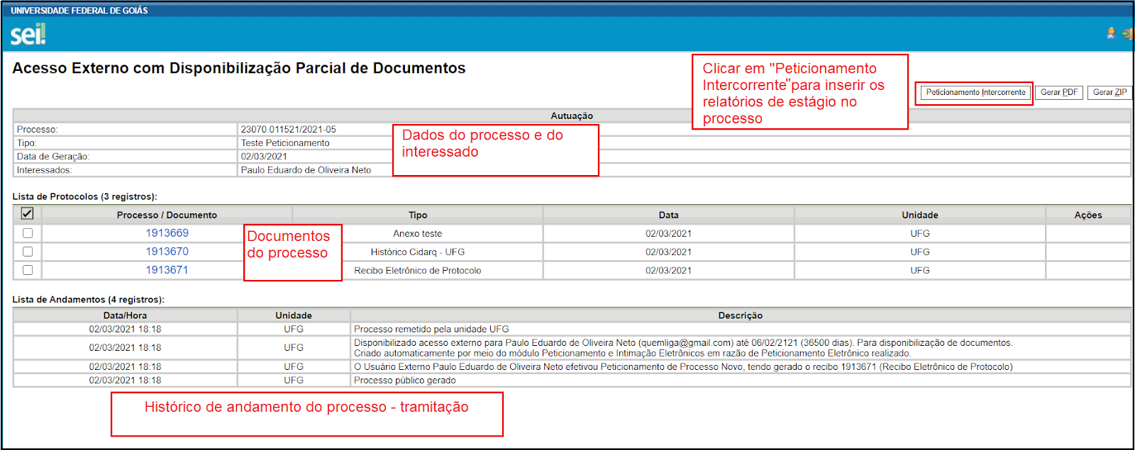 Processo intercorrente - 1ª maneira 11