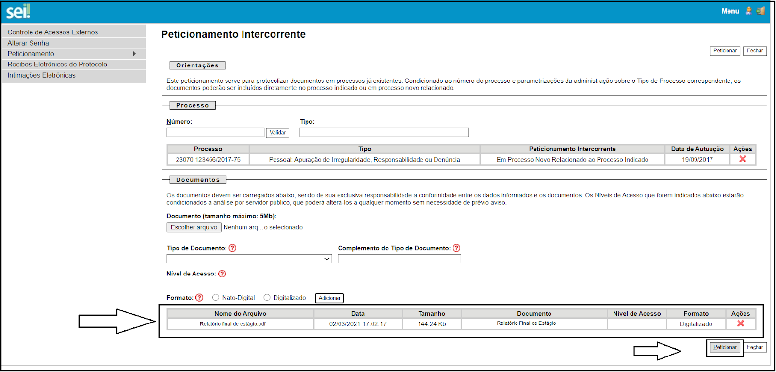 Processo intercorrente - 2ª maneira 19