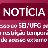 Notícia acesso ao SEI