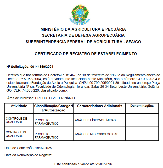 Credenciamento MAPA