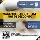 voucher toefl iBT outubro