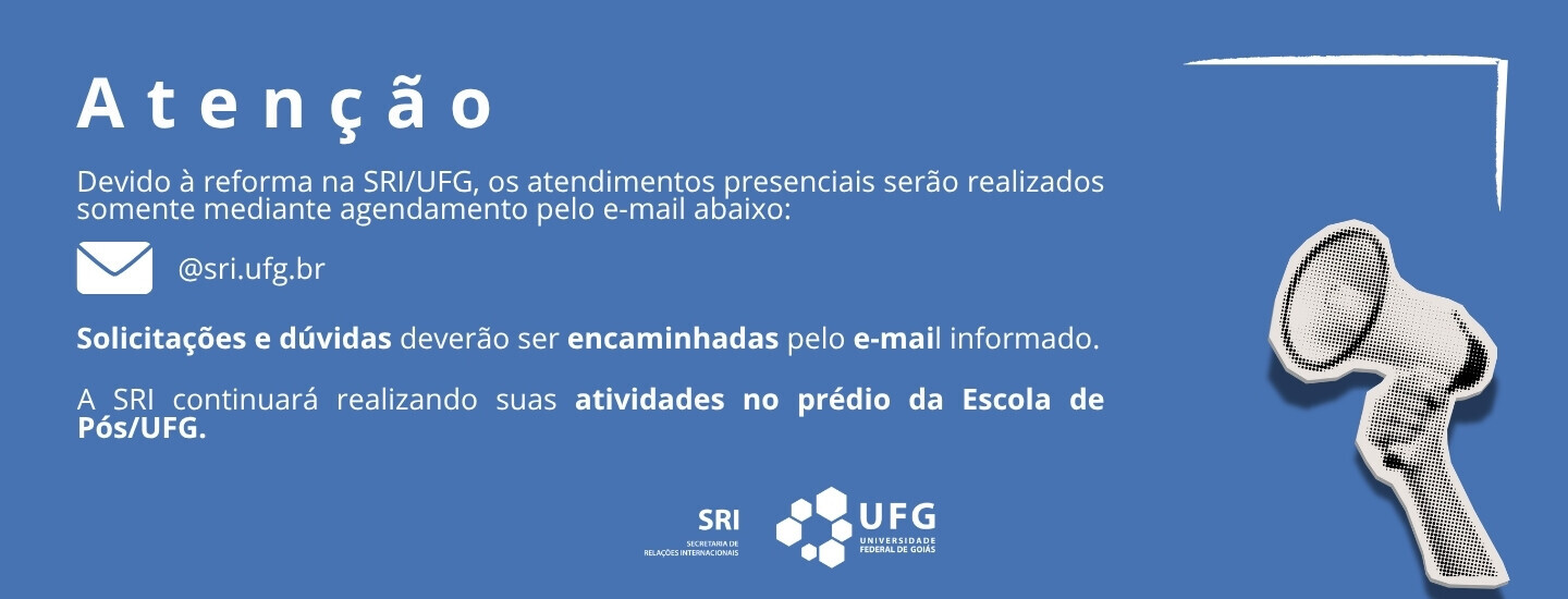 Mudança temporária de instalações da Secretaria de Relações Internacionais (SRI) a partir de 06/10/2026.