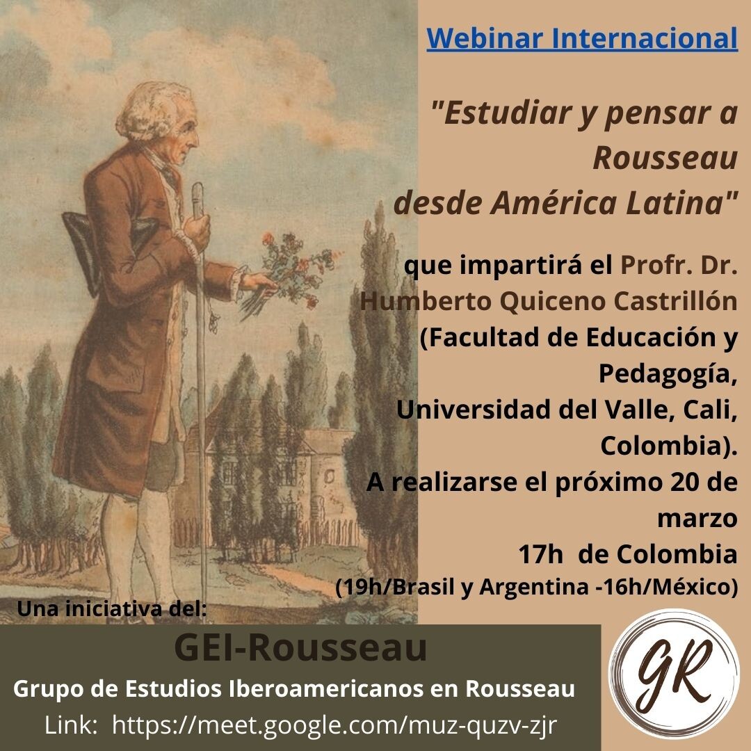 Webninário estudiar y pensar Rousseau desde América Latina