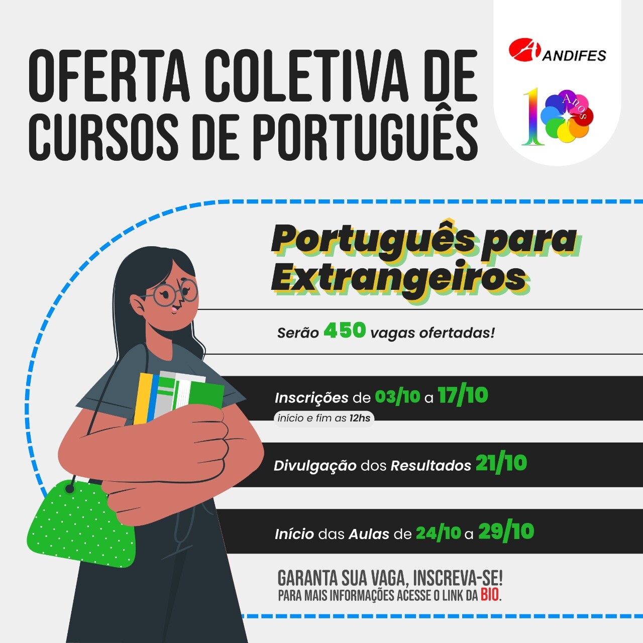 OFERTA COLETIVA GRATUITA DE CURSOS DE PORTUGUÊS PARA ESTRANGEIROS