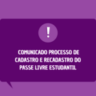 processo de cadastro e recadastro do passe livre estudantil