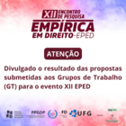 divulgação do resultado de resumos - XII EPED