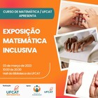 Imagem de duas mãos negras manipulando um soroban, contendo o seguinte texto:

Curso de Matemática da UFCAT apresenta: Exposição Matemática Inclusiva, dia 03 de março de 2023, das 10h às 20h30 min, no hall da Biblioteca da UFCAT.