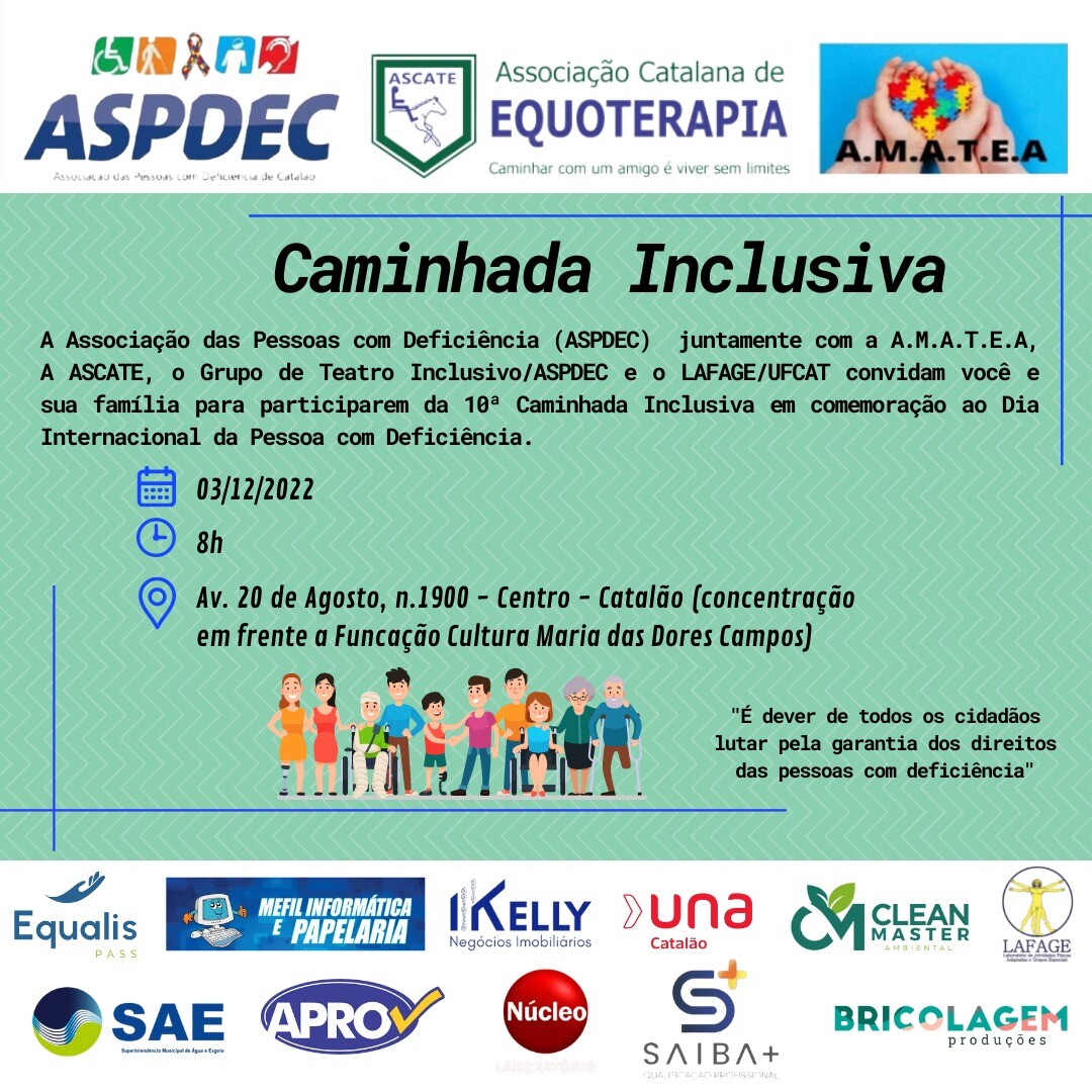 Folder Caminhada Inclusiva